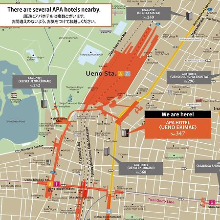 Apa Hotel Ueno Ekimae Tokyo Dış mekan fotoğraf